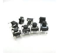 electronic switch Power Switch Button 100PCS/Lot 6 * 6 * 4.3mm Tact Switch Push Button DIP 4 Pin Tactile Push Button LCD Screen Monitor 6X6X4.3MM Micro Switch