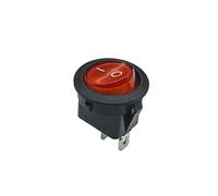 electronic switch Rocker Switch 10pcs/lot KCD1-102 Round 23mm red Button SPST 2PIN Snap-in ON/Off Position Snap Boat Rocker Switch 6A/250V Copper