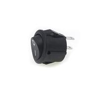 electronic switch Rocker Switch 20 pcs/lot KCD1-105 16mm 2 Pin 250V 3A Boat Switch Snap-in SPST ON Off Mini Round Rocker Switch Position Copper feet replacement parts (Color : Style1)