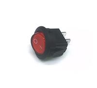 electronic switch Rocker Switch 20pcs/lot KCD1-102 Round 23mm Button SPST 2PIN Snap-in ON/Off Position Snap Boat Rocker Switch 6A/250V Copper (Size : 20 piece)