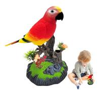 Electronic Talking Bird - ABS Electronic Parrot Flapping Wings | Realistic Voice Bird for Birthday Gift Educational Game Home Decor Animation Interactive Toy