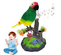 Electronic Talking Bird - Simulated Chirping Parrot, Realistic Sensor Toy, Interactive For Boys Girls Kids Adults | Home Desk Room Den Decoration, Learning Play Toy Children, Educational Sound Fun Ind