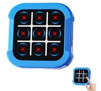 Electronic Tic Tac Toe Game, 3-in-1 Portable Tic Tac Toe with Noughts and Crosses & Flash Reflex Game Modes, Battery-Powered Educational Travel Toy for Kids and Adults