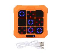 Electronic Tic Tac Toe Game, 6-in-1 Portable Travel Board Noughts and Crosses Games Handheld Electric Puzzle Game Console for Kids Adults Tic Tac Toe Games for Educational & Memory Growth (Orange)