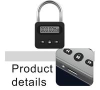 Electronic Timer Padlock with LCD Display Metal Body USB Rechargeable 999 Hour Digital Lock for Self Control Security Applications