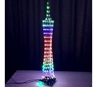 Electronic Tower, LED Light Cube DIY Set Colorful LED Display DIY Kit with Remote Control LED Light Cube Building Set