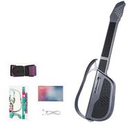 Electronic Toy Guitar with 7-Note Keyboard and 3 Music Styles, 58cm Portable Foldable Design for Kids Music Education black