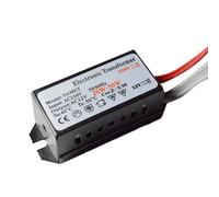 Electronic Transformer 220V to 12V AC for Halogen and Xenon Lamps, 20-250W Power Output, Compatible with G4 12V Bulbs, Compact Design with Metal Housing for Dimming and Remote Control Use