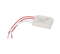 Electronic Transformer Power Supply, stable 220V to 12V 20W to 60W voltage converter with dimming support for halogen lighting indoor white gray 1 pack 6.5 x 3.5 x 2.1cm