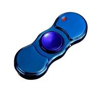 Electronic USB Rechargeable Lighter, 18 Patterns Smart Rotating Touch Ignition Windproof Flameless Lighter for Candles, Camping(Blue)