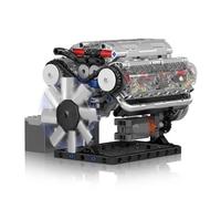 Electronic V8 Engine Model Kit, 535 Pieces, Motorised with Remote Control, Educational STEM Construction Set, 14+ Years