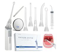 Electronic Vacuum Tonsil Stone Remover Kit, Suction 3 Levels Adjustable with 5X Magnifying Mirror Oral Irrigator Tongue Depressor-Oral Care(008)