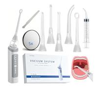 Electronic Vacuum Tonsil Stone Remover Kit, Suction 3 Levels Adjustable with 5X Magnifying Mirror Oral Irrigator Tongue Depressor-Oral Care(009)