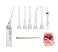 Electronic Vacuum Tonsil Stone Remover Tool Kit, Vacuum Suction 3 Levels Adjustable with 5X Magnifying Mirror Oral Irrigator Tongue Depressor