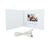 Electronic Video Greeting Card 5in IPS Display 1280x720p HD - Portable Rechargeable Digital Album for Wedding, Christmas & Business Promotion with Auto Loop Playback