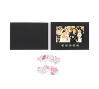 Electronic Video Greeting Card with LCD Color Screen, Customizable Video Brochure for Wedding Anniversary and Product Promotion, Includes Stickers and 128MB Memory (10inch)