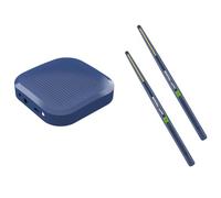 Electronic Virtual Air Drum Drumsticks Pedals Portable Virtual Reality Drum Kit Professional Gift for Beginners (Dark Blue Basic payment)