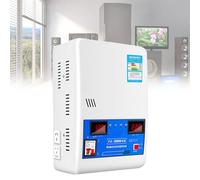 Electronic Voltage Stabilizer Fully Automatic Power Voltage Stabilizer,Pure Copper High Power Ultra Low Pressure,for Home and Office Dual Digital Display Voltage Screen (White, 20000W)