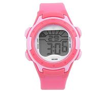 Electronic Watch Waterproof Children Sports Watch PU Strap Wrist Watch(Rose Red)
