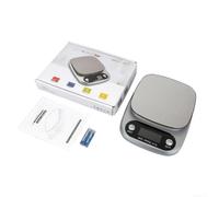 Electronic Weighing Scale High Precision Food Scale Waterproof Stainless Steel for platform Large LCD 5kg Option(10kg/1g)