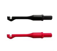Electronic Wire Piercing Probe Clip Set of 2 for Automotive Electrical Tester Tool, PVC Insulated Right Angle Piercing Clips with 4mm Banana Socket Connector
