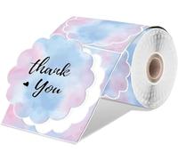 ELECTRONICA 4U Adhesive Labels Replacement For Phomemo M110 M200 M220 M221 50x50 (Gradient Flower Blue)