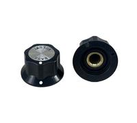Electrónica Baile Generic Black Button for Rickenbacker Bass & Volume 25x15mm SHAFT 6.4mm with Screw