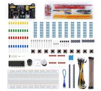 Electronics Basic Kit, Yakomon Starter Kit Breadboard Set with 830 Tie-Points Breadboard,Jumper Wire, Precision Potentiometer, Resistor etc. Compatible with Arduino, Raspberry Pi,STM32