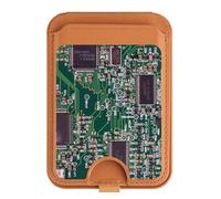 Electronics Circuit Board Graphic Magnetic Card Wallet Holder Stand for iPhone 16 15 14 13 Pro Max