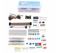 Electronics Component Starter Kit, Upgraded Electronics Fun Assortment Kit 830 Tie Points Breadboard Resistor Capacitor Diode Module for R3
