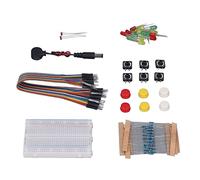 Electronics Component Starter Kit with 400 Hole Breadboard, Assorted Fun Development Set for R3, Fit for Beginners and Hobbyists with Essential Resistors, LEDs and Wires