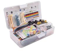 Electronics Component Starter Kit with 830 Tie Points Breadboard Cable Resistor Capacitor LED Potentiometer for Arduino R3 Complete Tools Improve Practical Innovation Ability