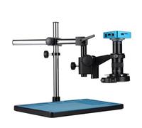 Electronics Microscope Camera Full H_D Video Microscope HDMI USB Industry Digital Microscope Camera 120X 180X 300X C-Mount for mobile phone repair (Color : Black, Size : 180X)