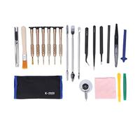Electronics Opening Pry Tool Kit Screwdriver Warp Tweezers Brush Kit for Repair Clear Simple Ergonomics Labor Saving Durable
