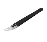 Electronics Repair Tools Computer Repair Equipment Mobile Phone Repair Kit Circuit Board Precision Ceramic Tweezers Antistatic Stainless Steel Antimagnetic Heat for Resistant(Small Elbow)