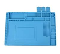 Electronics Soldering Mat, Heat Resistant Pads, Magnetic Repair Work Mats, Magnetic/Easy Organization, Detailed Grid/Markings, Blue, for Gadgets, Computer, Cellphone Repairs