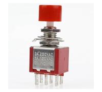 ElectronicSwitch 5pcs 6 Pin C-NO-NC 6mm Momentary Automatic Push Button Switch 2A 250VAC/5A 120VAC Toggle Switches DS-622