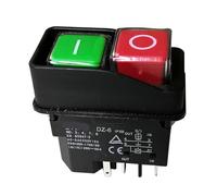 ElectronicSwitch Waterproof Electromagnetic Push Button Switches Start Stop Pushbutton Switch for Grinding Machine 15A DZ-6H 5 Pins IP55