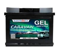 Electronicx 12V 80Ah Gel Battery - Deep Cycle Solar Battery for Caravans, Camping & Marine Use - Maintenance-Free - Extremely Long Lifespan for Motorhomes, Boats and Off-Grid Power Systems