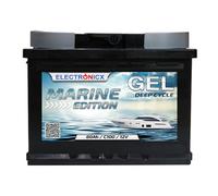 Electronicx Marine GEL Battery 12V 80Ah - Deep Cycle Solar Power Supply for Caravan, Camper, Mover Applications
