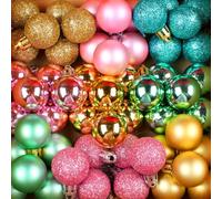 Electroplated Christmas balls featuring shining for festive tree and wreath decor, packaged in storage box for convenience during holidays