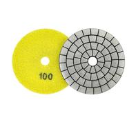 Electroplated Diamond Sanding Pad, 100Grit 4inch 100mm Grinding Disc Hook and Loop Backing for Stone Tile Glass Trimming & Metal Polishing & Wood Sanding (1 Piece)