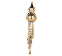 Electroplated Hulusi Beginner Instrument Silver-plated Gold-plated Copper-plated B-flat C-tuned Three-tone Hulusi Professional Hulusi(Gold,C set)