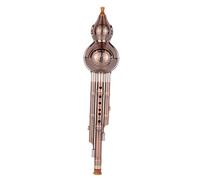 Electroplated Hulusi Beginner Instrument Silver-plated Gold-plated Copper-plated B-flat C-tuned Three-tone Hulusi Professional Hulusi(Brass,C set)