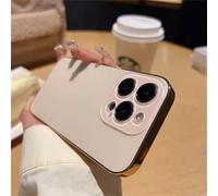 Electroplated Matte Acrylic Tempered Glass Case for iPhone 11 12 13 14 15 16 Pro Max Plus, 2025 New Ultra-Thin Frosted Original Color Acrylic Phone Cover (for iphone 15 pro max,White)