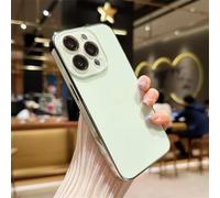 Electroplated Matte Acrylic Tempered Glass Case for iPhone 17 16 15 14 13 12 11 Pro Max, 2026 New All-Inclusive Ultra-Thin Frosted Original Color Acrylic Phone Cover (Light Cyan,16Plus)