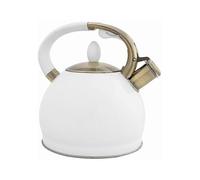 Electroplating Bronze Handle Whistling Kettle White Universal Gas European Whistling Kettle
