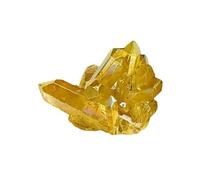 Electroplating Crystal Crystal Cluster for Home Decoration Wedding Decoration Aquarium Stone Rough Stone,Yellow,200g