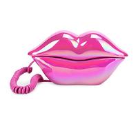 Electroplating Rose Red Lip Telephone, Unique Lip Shape Home Phone Retro Desk Phone,Support Number Storage,Decoration for Home Hotel Office,Gift for Families/Friends