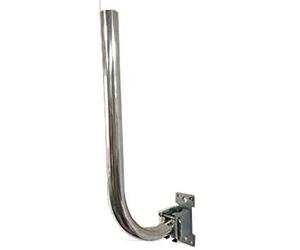 electrosmart 1’ Foot Bent L Shaped Alloy TV Aerial Mast Pole and Bracket Kit ~ for Loft/Eaves/Wall etc